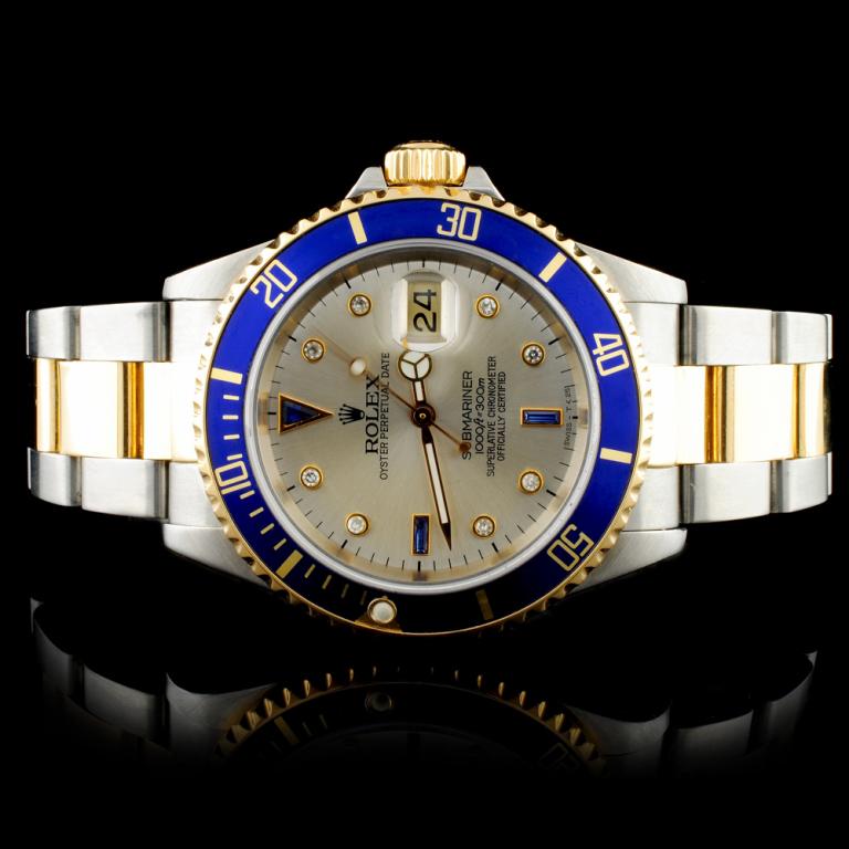 Rolex Submariner 16613 YG/SS 40MM Wristwatch: Estimated Retail Replacement Value: $28,955.00 Ref: BAS28000 Item no.: ARXAA-0020 Specification: Model: Rolex Submariner Movement: Perpetual, Self-winding Case Material: Stainless Steel Case Size: 40m