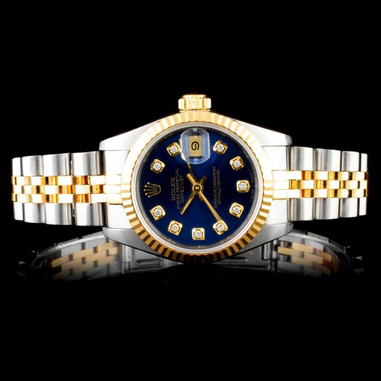 Rolex DateJust 18K & SS Ladies Wristwatch: Estimated Retail Replacement Value: $11,250.00 Ref: IRA13002 Item No.: ARXU-023 Specification: Model: DateJust Oyster Movement: Perpetual, Self Winding Function: Date Case Size: 26mm Case Material: St