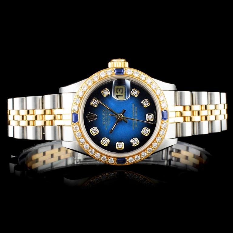 Rolex DateJust 18K/SS Diamond Ladies Watch: Estimated Retail Replacement Value: $16,650.00 Ref: IRA14800 Item No.: ARXU-041 Specification: Model: DateJust Oyster Movement: Perpetual, Self Winding Function: Date Case Size: 26mm Case Material: St