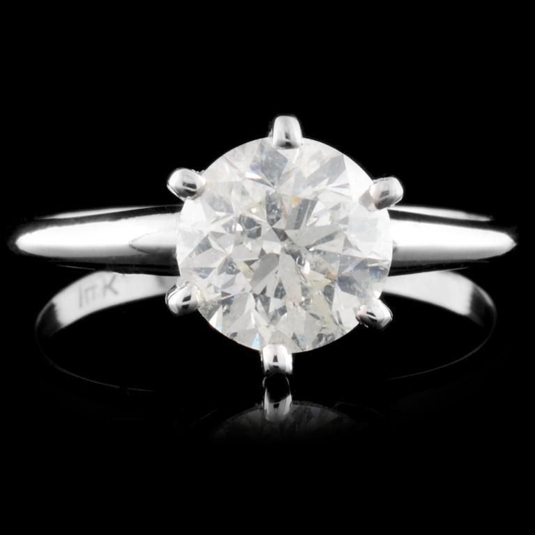 14K Gold 1.51ctw Solitaire Diamond Ring: Estimated Retail Replacement Value: $31,550.00 Ref: WAG12620 Item no.: FA2055103027 â€“ SO1628 Specification: Gold Content: 14K White Gold Weight of Item: 2.00 grams Country Made: U.S.A. Ring Siz