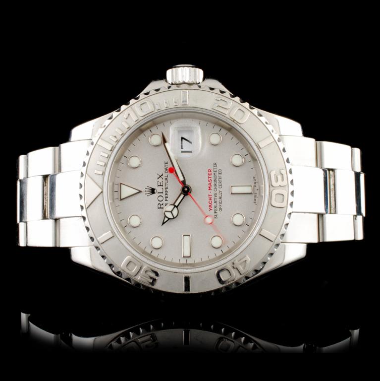 Rolex Yatch-Master SS 16622 40MM Wristwatch: Estimated Retail Replacement Value: $13,650.00Ref: BAS24000Item no.: ARXAA-0017Specification:Documents: Gemologist ReportModel: Yatch-Master Ref. No.: 16622Movement: Perpetual, Self-windingCase Materi