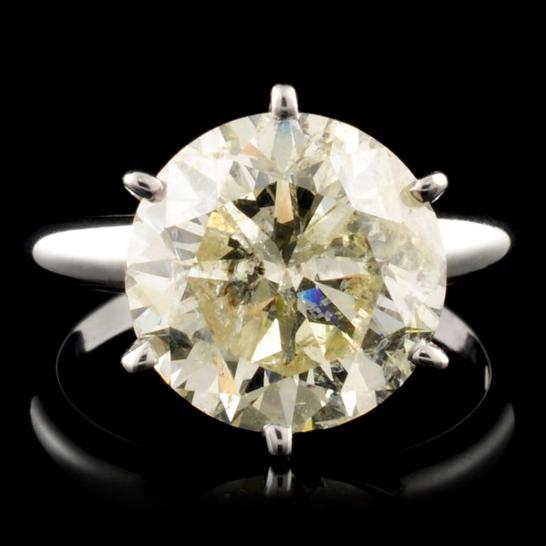 18K Gold 5.04ctw Solitaire Diamond Ring: Estimated Retail Replacement Value: $124,600.00 Ref: WAG71200 Item no.: FA2057860012-SO1572 Specification: Gold Content: Solid 18K White Gold Weight of Item: 3.00 grams Size: 5.5 Country Made: U.S.A M
