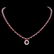 233B: 14k White Gold 32ct Ruby 2.50ct Diamond Necklace