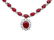 233B: 14k White Gold 32ct Ruby 2.50ct Diamond Necklace - 4