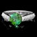 18k White Gold 1.15ct Garnet 0.45ct Diamond Ring