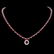 14k White Gold 32ct Ruby 2.50ct Diamond Necklace