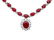 14k White Gold 32ct Ruby 2.50ct Diamond Necklace - 6