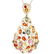 14k Gold 11ct Sapphire 1.20ct Diamond Pendant - 2