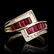 10k Yellow Gold 1.50ct Ruby 0.25ct Diamond Ring