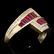 10k Yellow Gold 1.50ct Ruby 0.25ct Diamond Ring - 3