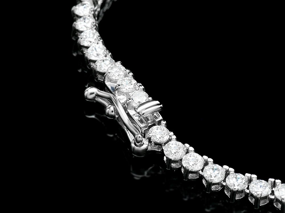 18k Gold 18.50ct Tanzanite 12ct Diamond Necklace - 6