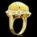 18k Yellow Gold 11.00ct Opal 0.80ct Diamond Ring - 2
