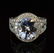 14K Gold, 6.92CT White Sapphire & 1.10CT Diamond Ring