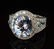 14K Gold, 6.92CT White Sapphire & 1.10CT Diamond Ring - 2