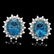 14k Gold 17.00Ct Topaz 1.40Ct Diamond Earrings