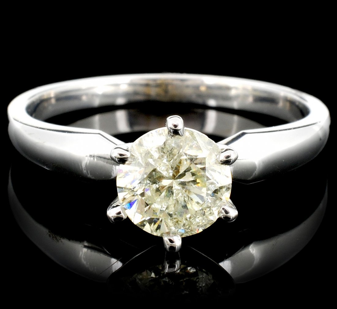 14K White Gold 1.00ct Diamond Solitaire Ring: Estimated Retail Replacement Value: $6,885.00 Ref: WAG2752 Gold Content: 14K White Gold Weight of Item: 2.6 grams Main Gemstone: Natural Diamond Quantity: 1 counts Shape: Round Brilliant Weight: 1.00c