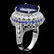 14K White Gold 13.5ct Sapphire & 0.80ct Diamond Ring - 2