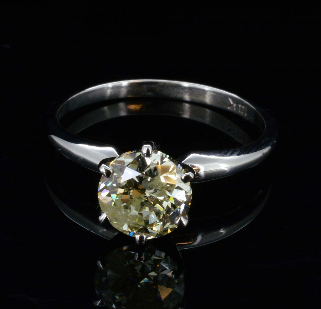 14K Gold, 1.50CT Diamond Solitaire Ring: 14K Gold, 1.50CT Natural Round Brilliant cut Diamond Solitaire, Clarity: SI3, Color: L, weight of Ring: 2.2 Grams A9600N