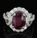 18K Gold, 5.45CT Ruby & 1.07CT Diamond Ring