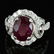 18K Gold, 5.45CT Ruby & 1.07CT Diamond Ring - 2
