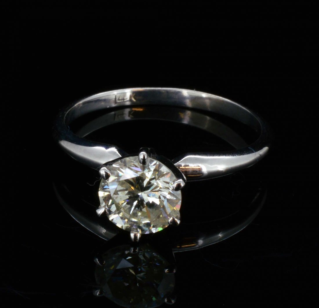 14K Gold, 1.16CT Diamond Solitaire Ring: 14K Gold, 1.16CT Natural Round Brilliant cut Diamond Solitaire, Clarity: SI3, Color: I, total weight of Ring: 2.1 Grams A8000N