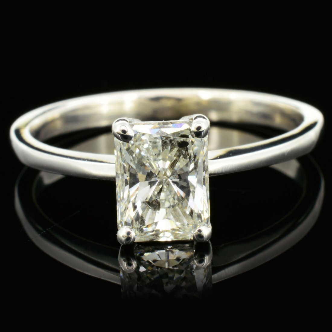14K White Gold 1.18ct Diamond Solitaire: Estimated Retail Replacement Value: $19,200.00 Ref: WAG7680 Gold Content: 14K White Gold Weight of Item: 2.3 grams Main Gemstone: Natural Diamond Quantity: 1 counts Shape: Rectangular Cut Weight: 1.18