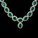 14K Gold 41.47ct Emerald & 10.92ct Diamond Necklac - 2