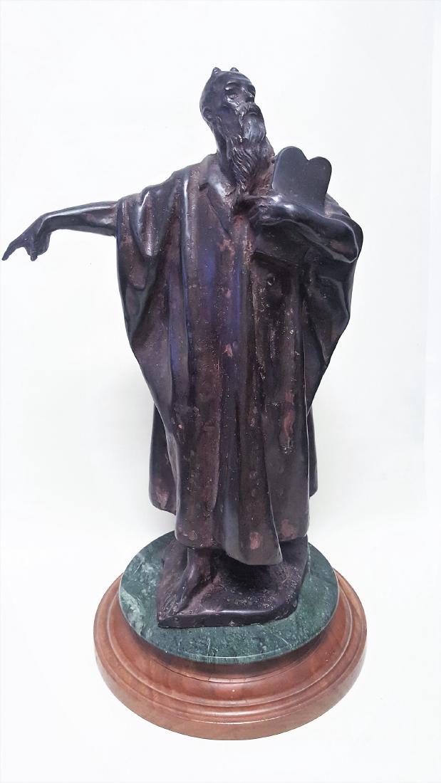 A vintage Bronze statue of Moses signed R.(Raphaello) (1 of 7)