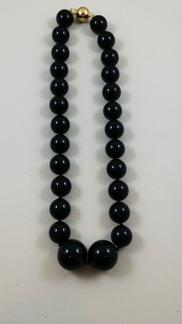Natural Black Jade Necklace (1 of 4)