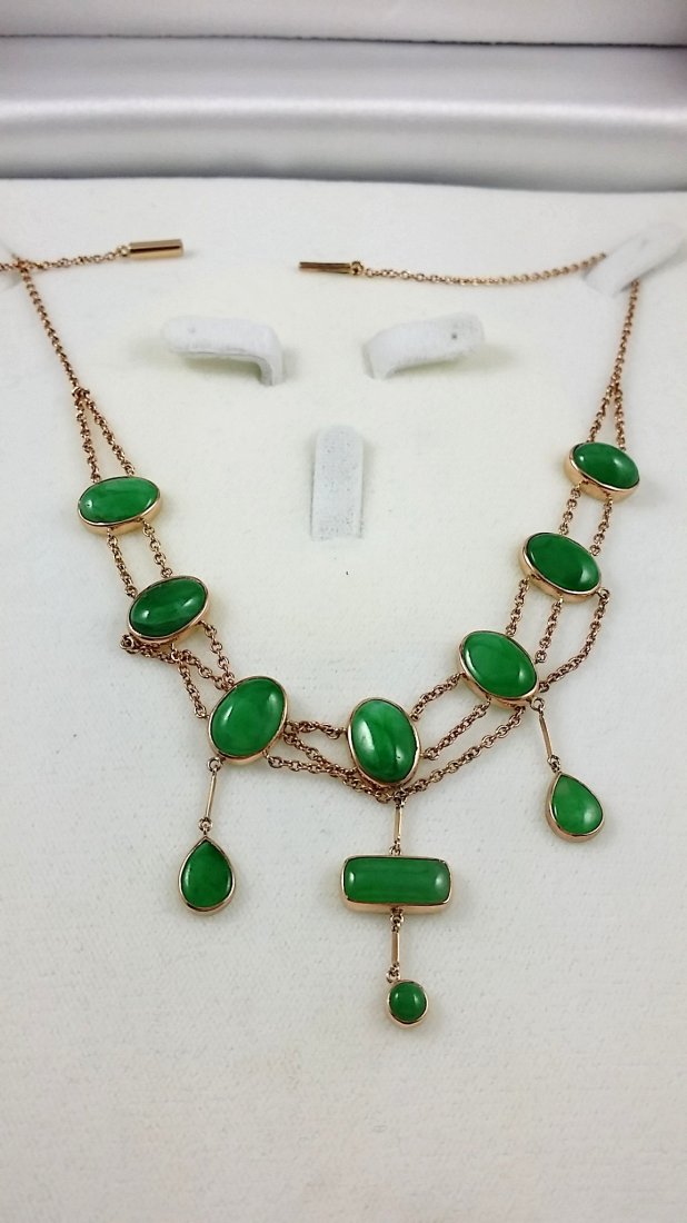 Natural Apple Jade Necklace (1 of 6)