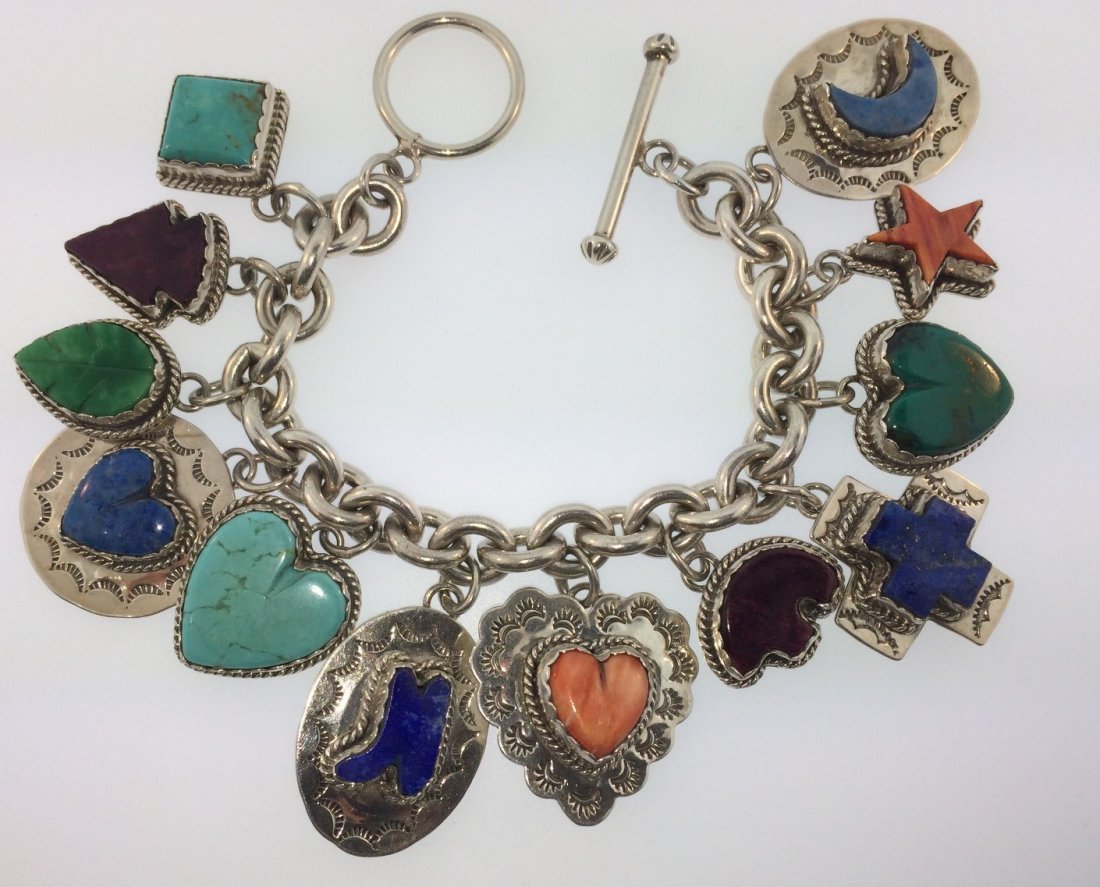 A Semi Precious Gemstone Carving Sterling Silver Charm (1 of 3)