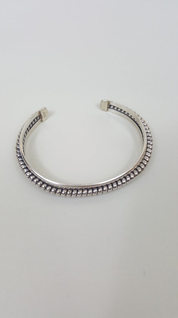A Native American Navajo Indian Silver Cuff Bracelet- (1 of 5)