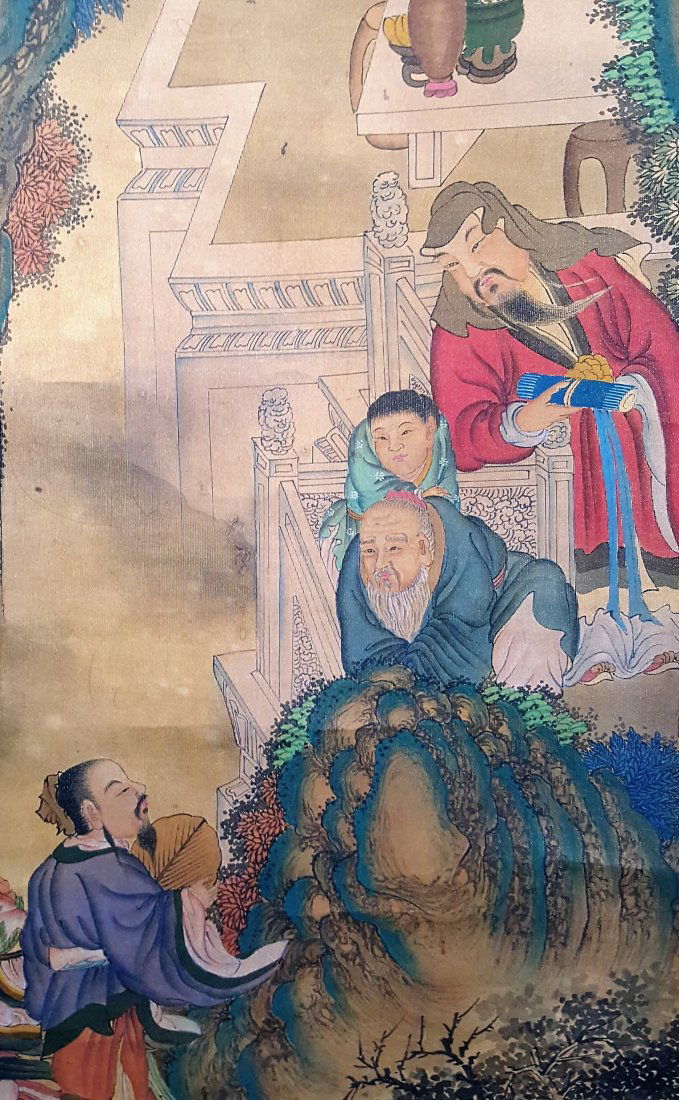 A Chinese Scroll Painting of Portraits (1 of 3)
