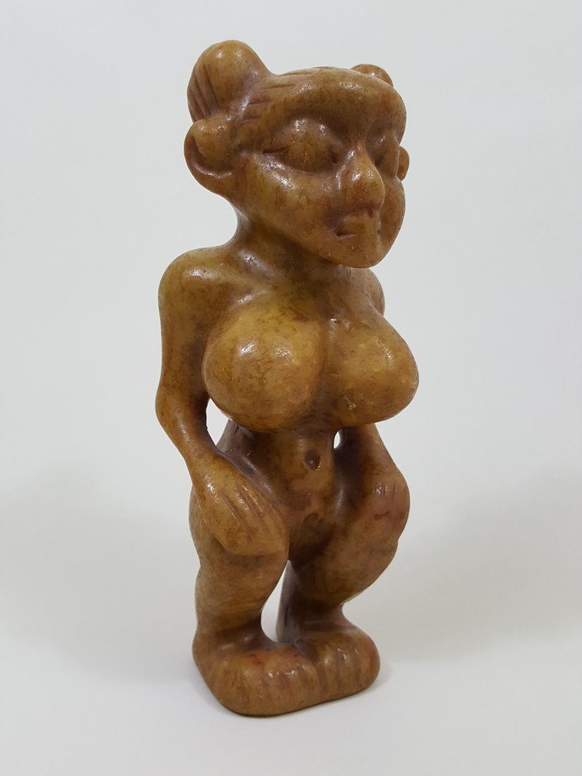 A Nephrite Jade Carving of Neolithic Fertility Figure (1 of 6)