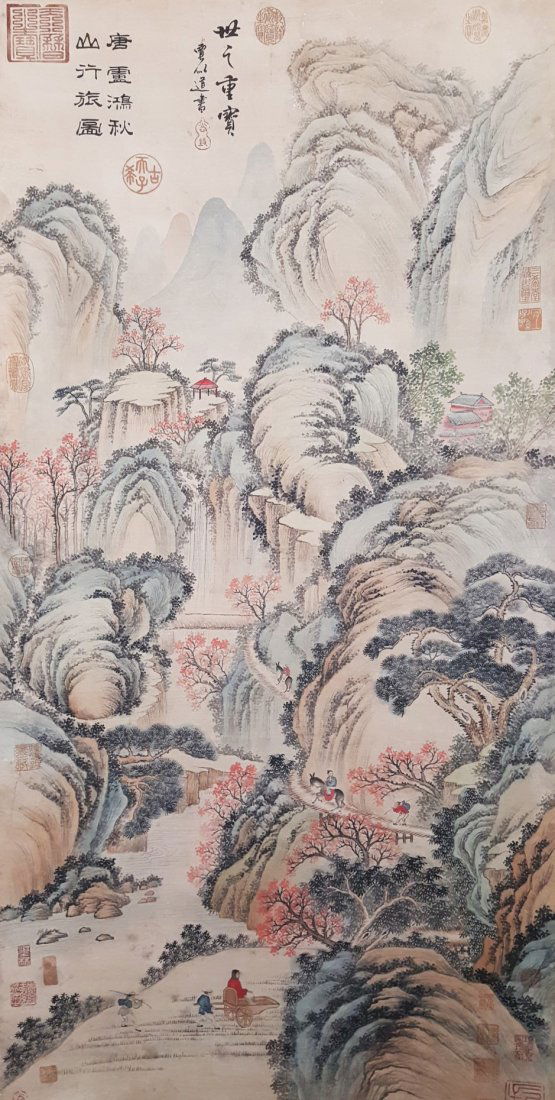 A Chinese Hand Painting Hanging Scroll Scenery and (1 of 4)