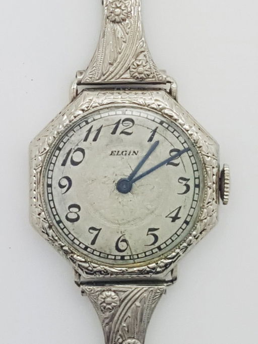 A Vintage Lady Elgin 14k White Gold Wrist Watch Usa Jul 31 2016 Montecito Auction Company In Ca
