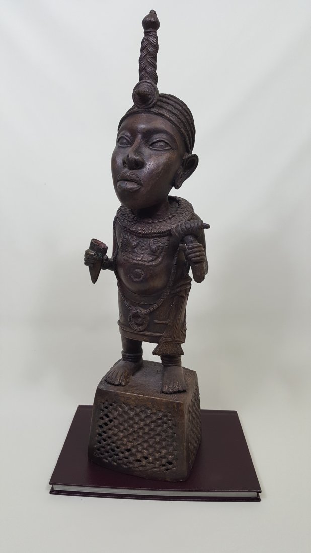 A bronze Yoruba Oni ancestor figure statue (1 of 7)
