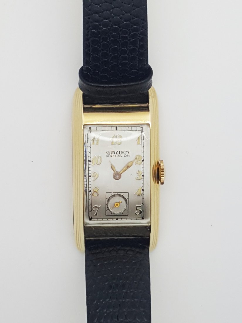 A vintage gents 14k gold Gruen Precision manual wrist (1 of 7)