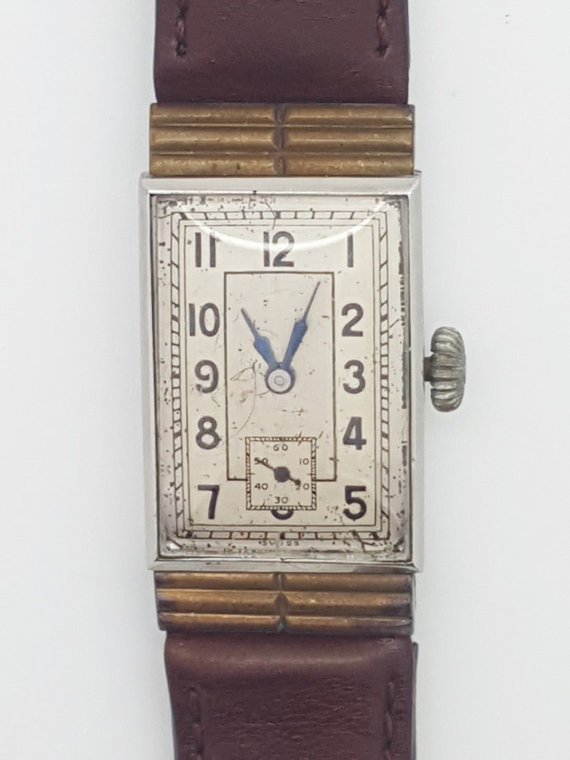 A vintage Acier Inoxydable Swiss men's watch art deco, (1 of 6)