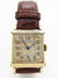 A vintage rare Elaine 10k yellow gold men's wrist watch