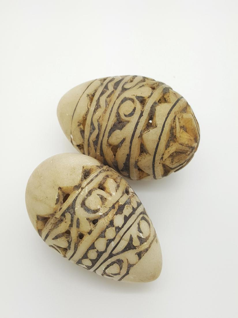 A pair of ancient Middle Eastern hallowed out calcite (1 of 10)