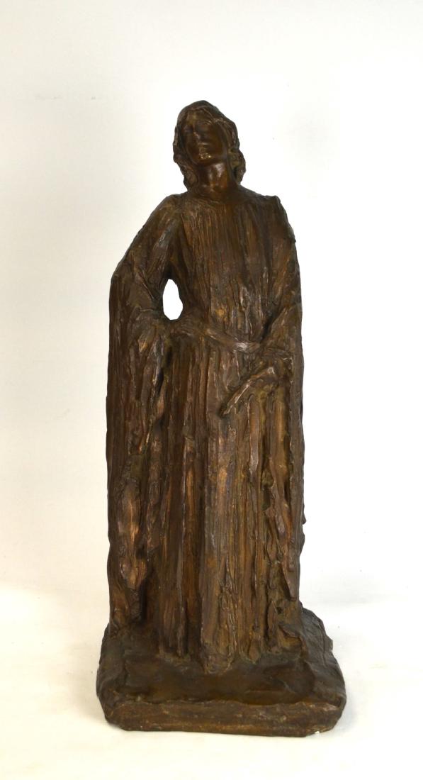 Signed Bronze Lady Sculpture (1 of 9)