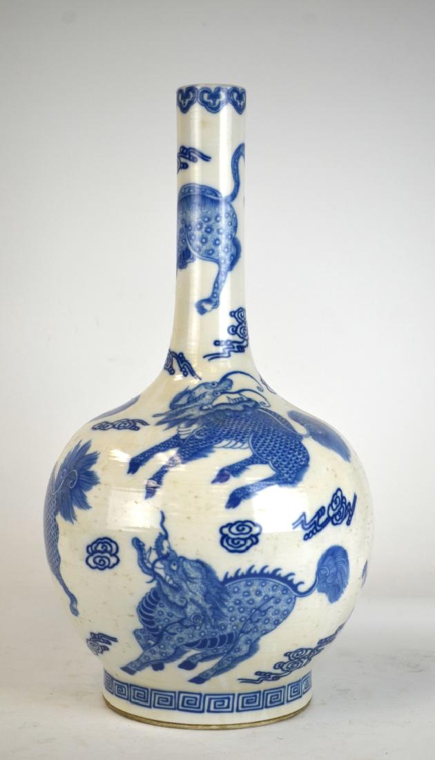 Chinese Blue & White Bottle Vase (1 of 8)
