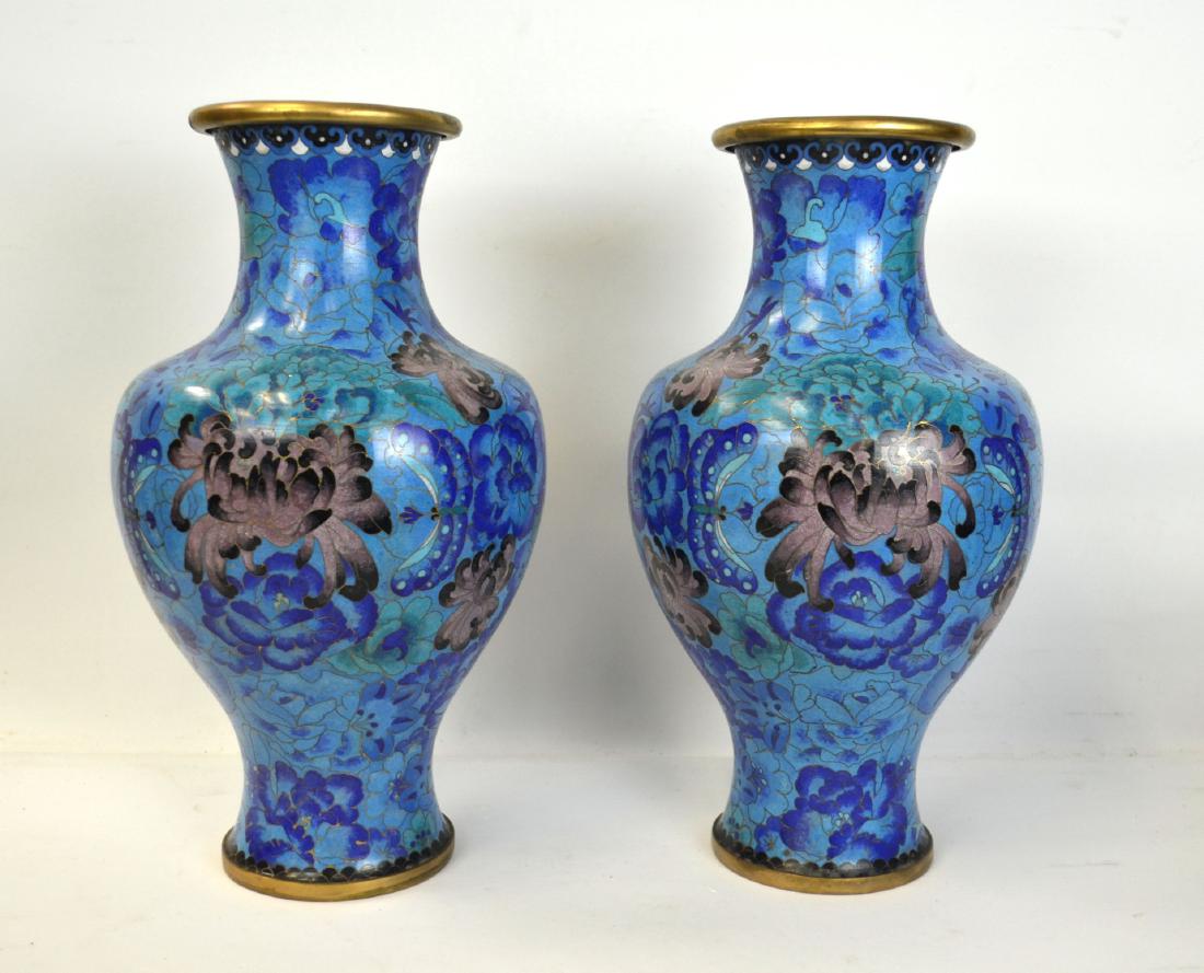 Pr Chinese Cloisonne Vases (1 of 7)