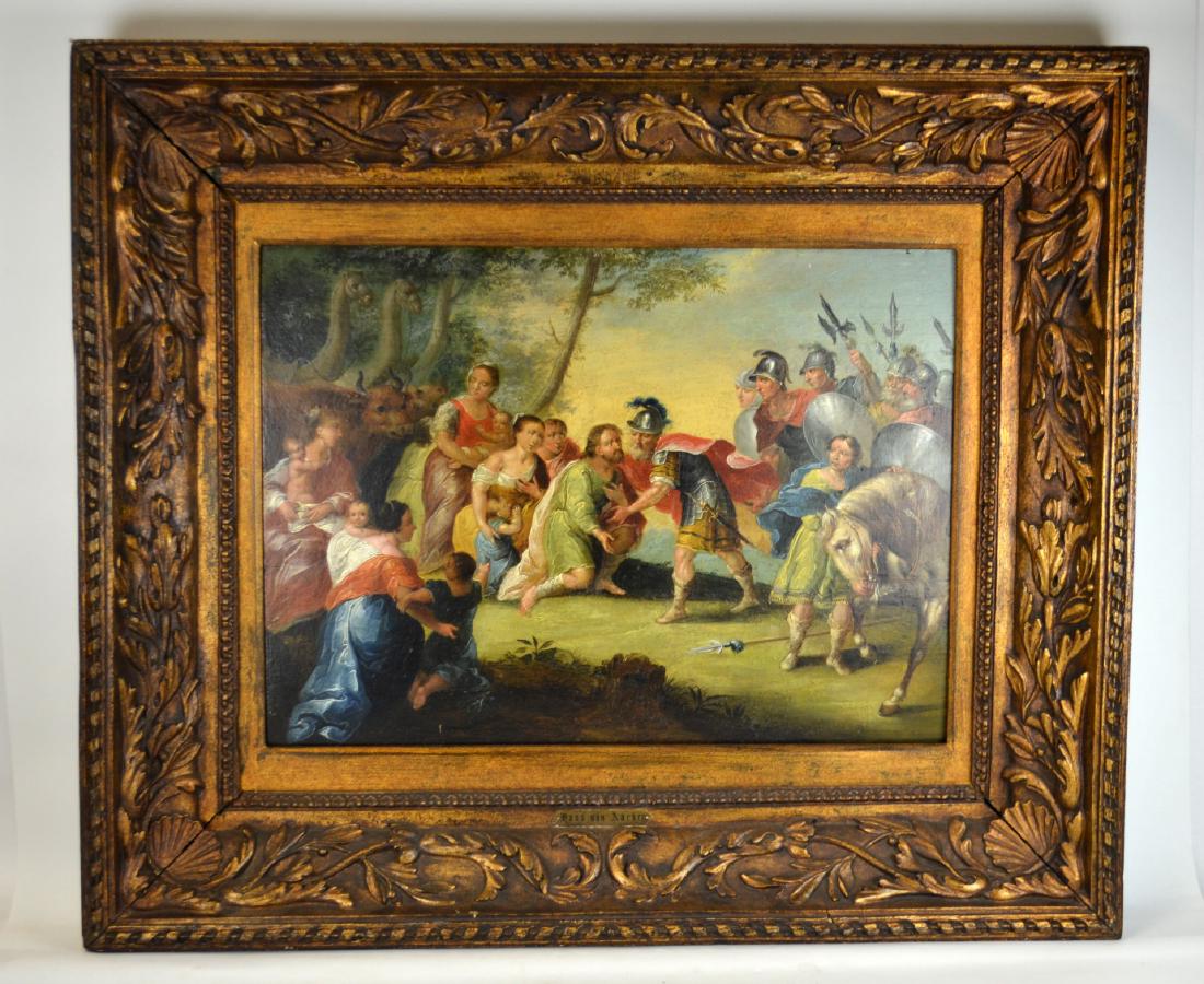 Christie's 18th Century Oil Board Paining (1 of 10)
