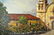 Oil Painting of White Church Buildings - 3