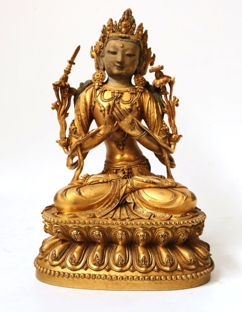 Fine Chinese Gilt Bronze Buddha Figure (1 of 7)