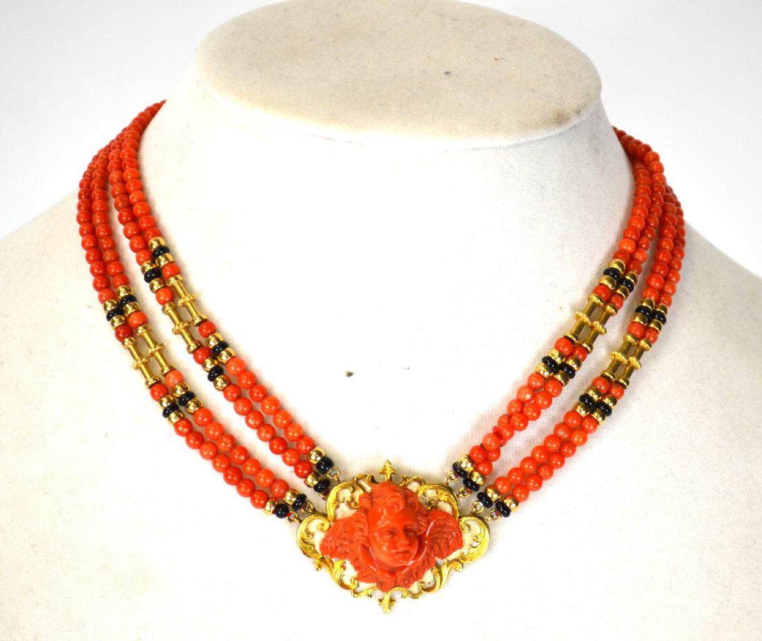Coral Necklace Cameo (1 of 5)