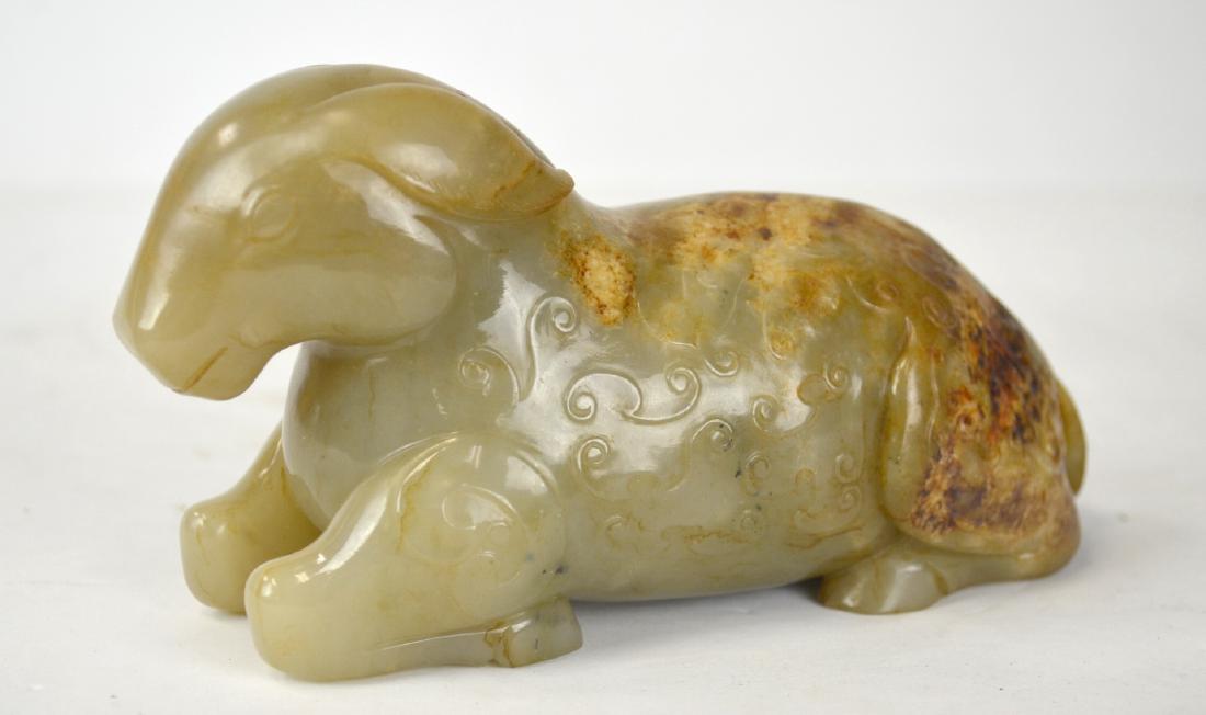 Chinese Carved Jade Ram (1 of 5)