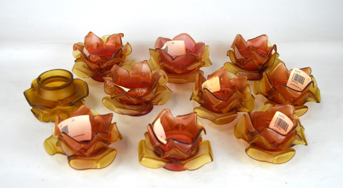 Sotheby's Ten Flower Shaped Glass Shades (1 of 7)